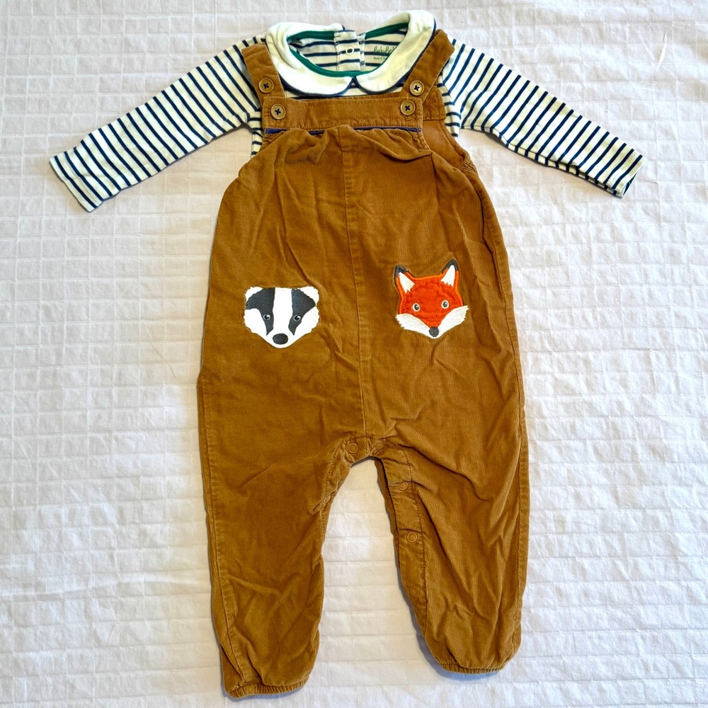 baby Boden corduroy dungaree set